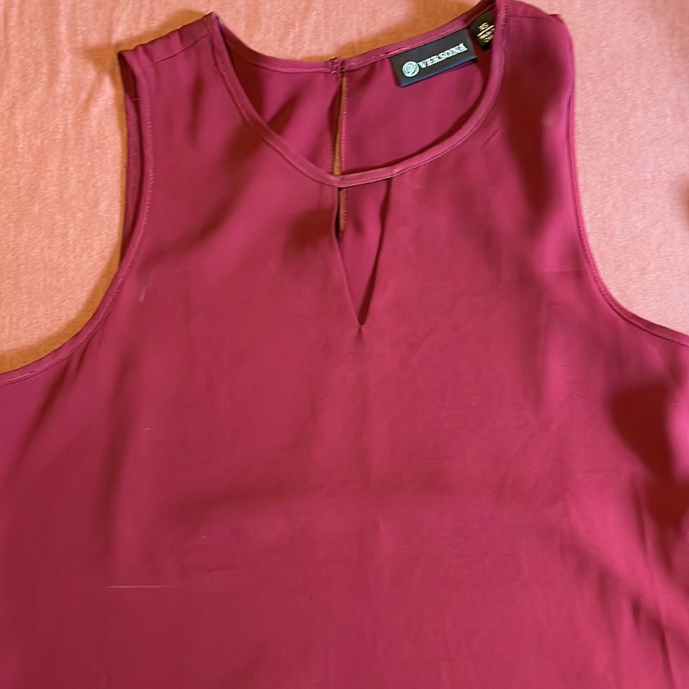 Burgundy Versona Sleeveless Blouse